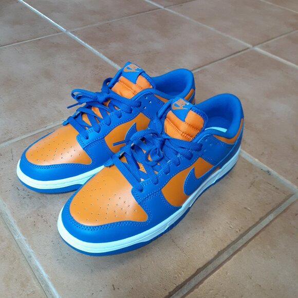 Size 9 Dunk Low Knicks Blue and Orange Nike Sneakers DV0833-800 - Picture 9 of 9